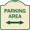 Signmission Parking Area W/ Bidirectional Arrow Heavy-Gauge Aluminum Sign, 18" x 18", TG-1818-23467 A-DES-TG-1818-23467 - alternate 1
